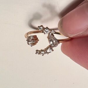 Swavorski Moon & Sun Open Ring